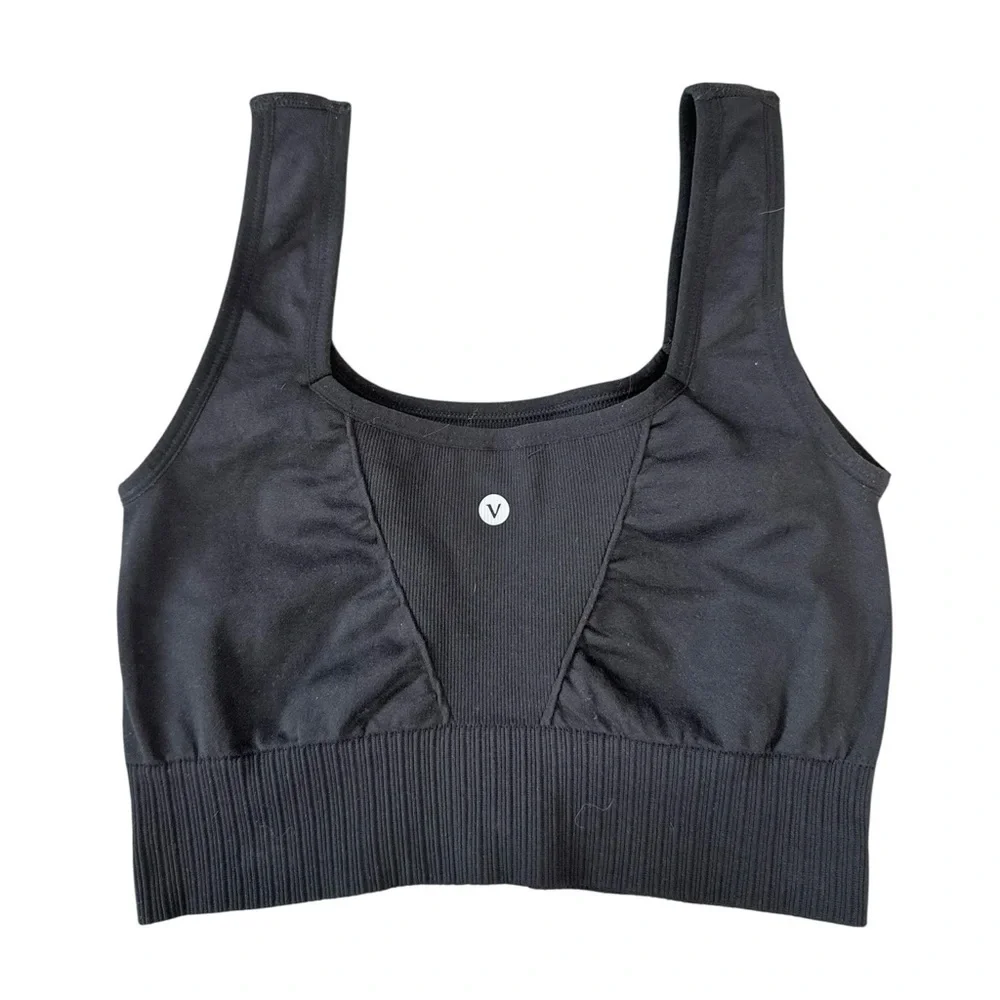 Velocity Black Ribbed Sports Bra – Size Small excellent condition